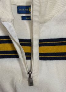 Ralph Lauren Striped Quarter Zip Sweater