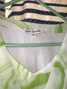 Green Swirl Asymmetrical Dress