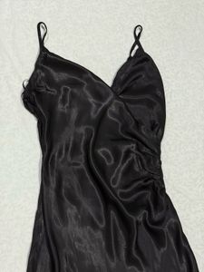 Black Slip midi  Dress