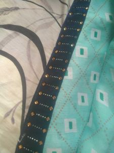 light blue saree