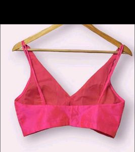 V Neck Sabyasachi Back Hook Noodle Strap Blouse