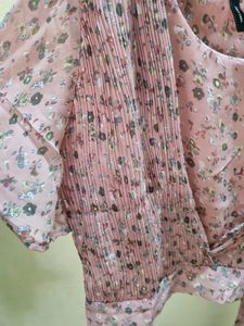 Price Drop!! Pink Crepe Tie Top