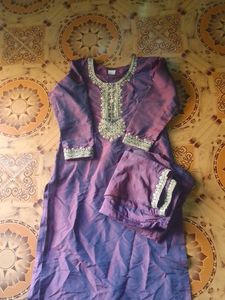 Elegant Purple Kurta Set