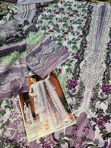 Pakistani Printed Floral Print Suit Fabric