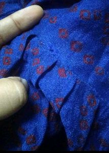 Blue And Red Kurta Set