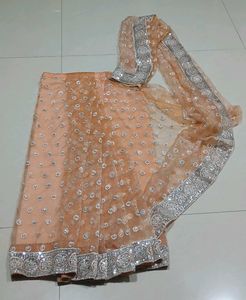 Pre-stitched Organza Sequenced Saree