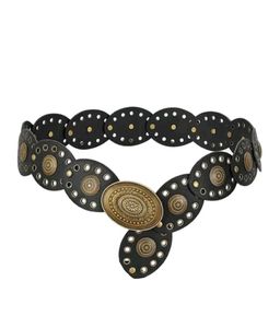 Y2k Leather Disc Vintage Belt