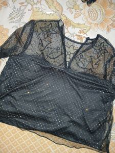 This Is A Beautiful Crop Embroidery Top