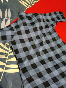 Checked Blue Kurta