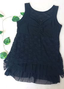 Sexy Zed Black Net Dress