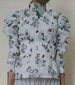 Floral Smocked Top, Coquette Aesthetic ✨