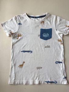 Cool boys Cotton T-shirt With Animal Print