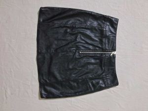 Black Belted Mini Skirt