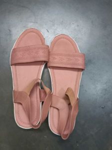 Pink Woven Detail Sandals