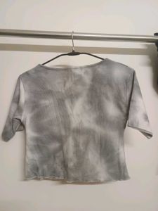 Tie-Dye Button-Down Top