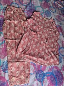 Pink Printed Kurta Set