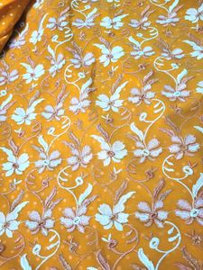 Orange Polka Dot Dress Material