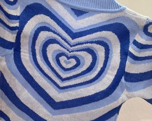 CROP HEART KNITTED TOP 🩵