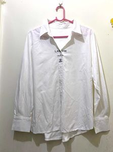 Lanvin Paris White Button-Down Shirt