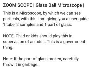 Zoom Scope Microscope |