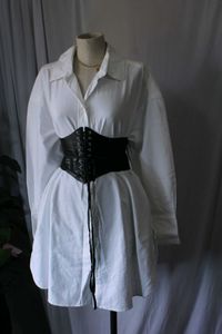 H&amp;M White Shirt Dress without Belt