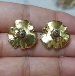 Peachish Rose Stone Studs