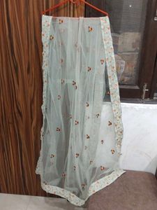 Light Blue Embroidered Lehenga