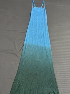 Duel Shade Crochet Maxi Dress