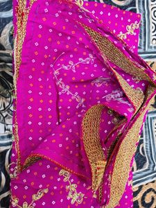 Elegant Pink &amp; Gold dupatta