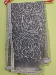 Grey Elegant Net Dupatta