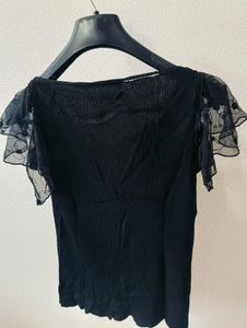 NEXT Black Lace Sleeve Top