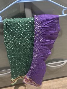 Elegant Green Bandhani Dupatta