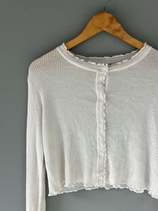 White Knit Cardigan