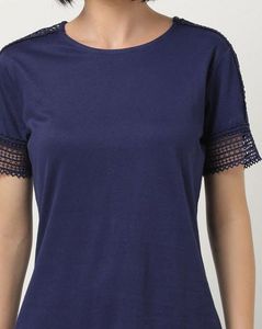Textured Top with Lace Overlays