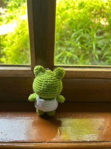 Crochet Handmade Amigurumi Frog Keychain