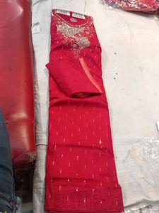 Red Dress Material