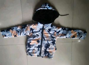 Camo Print Puffer Jacket