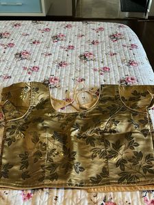 Gold Self Design Blouse