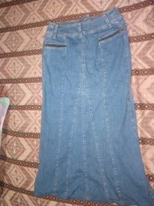 Faded Blue Mermaid Denim Skirt