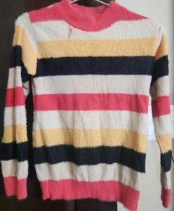 Striped Fur Sweater