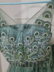 sea Green Lehenga Choli Set