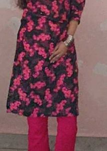 Pink And Black Co-ord Set