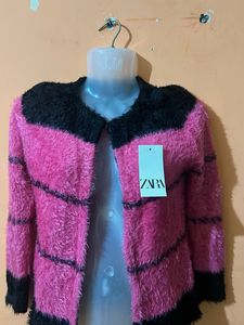Zara Fuzzy Knit Cardigan