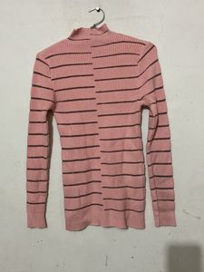Baby pink Sweater T Shirt For Women
