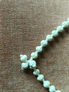 Vintage White Beaded Necklace &amp; Earrings