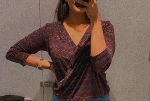 Deep V Neck Top Women