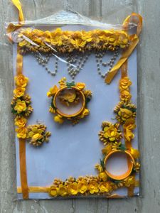 Haldi Ceremony artifical flower bridal set