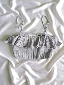Pleated Ruffle Cami Top