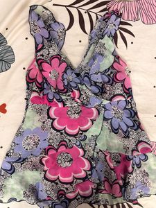 Floral Ruffle Tank Top