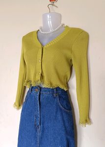 Lime Green Korean Top